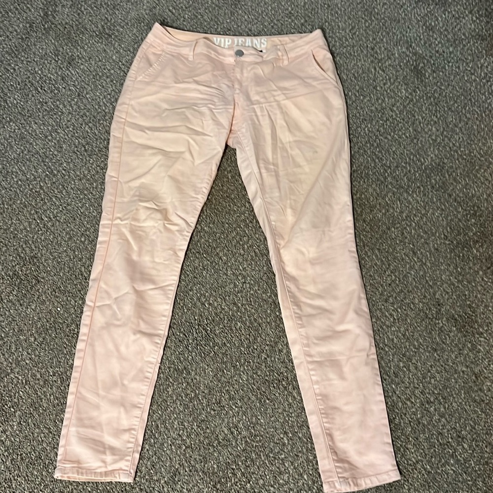Peach slim fit pants